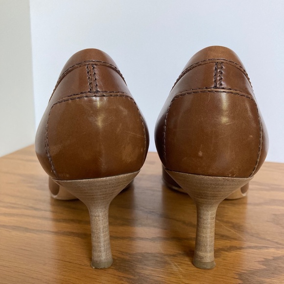 TODS Leather Penny Loafer Style Pump with Kitten Heel Women's Size 41 / US 11 - Picture 7 of 12